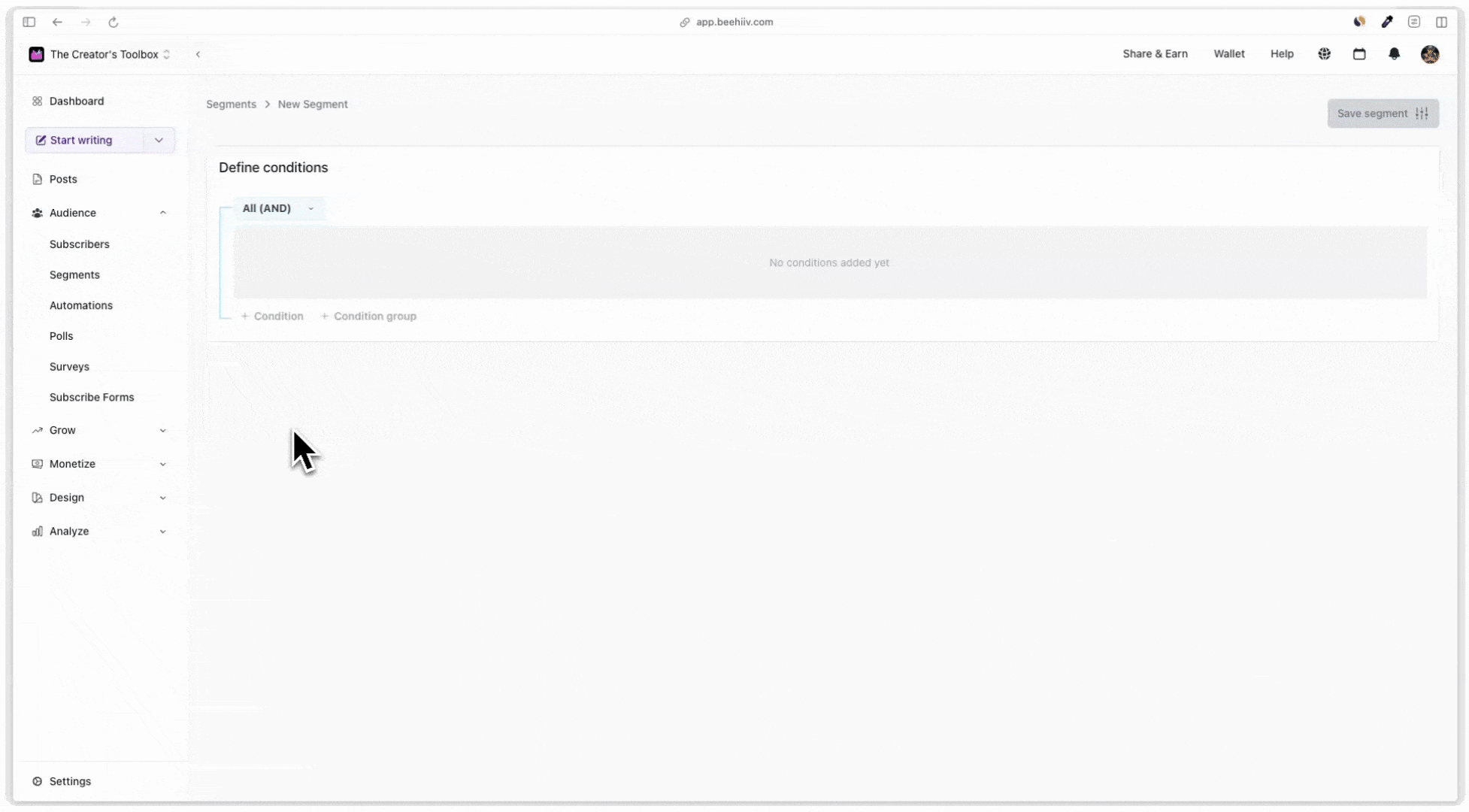 New Segment Filters
